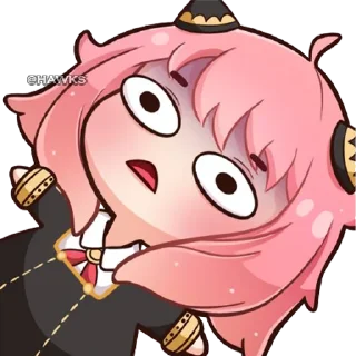 😧 emoji 🥜 Anya Forger (@TodorokiShouto) Telegram sticker 13 of 56