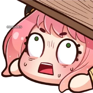 😰 emoji 🥜 Anya Forger (@TodorokiShouto) Telegram sticker 14 of 56