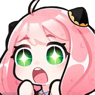 🤩 emoji 🥜 Anya Forger (@TodorokiShouto) Telegram sticker 15 of 56