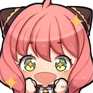 🤩 emoji 🥜 Anya Forger (@TodorokiShouto) Telegram sticker 2 of 56