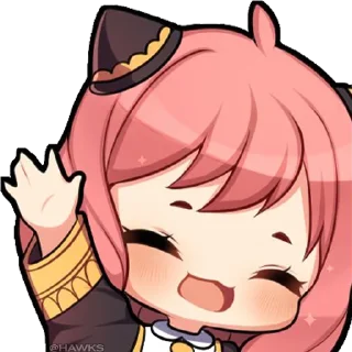 👋 emoji 🥜 Anya Forger (@TodorokiShouto) Telegram sticker 8 of 56
