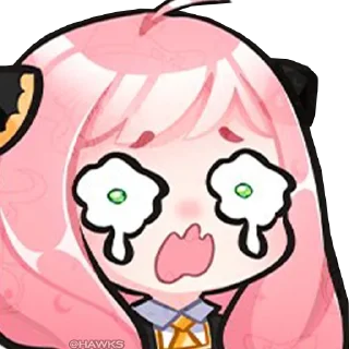 😭 emoji 🥜 Anya Forger (@TodorokiShouto) Telegram sticker 16 of 56