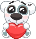 ❤ emoji Dog Telegram sticker 7 of 44