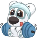 💪 emoji Dog Telegram sticker 21 of 44