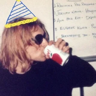 🎉 emoji kurt cobain [ @forgttonrealm ] Telegram sticker 9 of 40