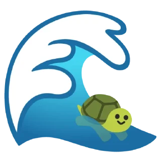 🌊 emoji لاکپشت بی قرار Telegram sticker 16 of 66