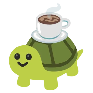 ☕ emoji لاکپشت بی قرار Telegram sticker 17 of 66