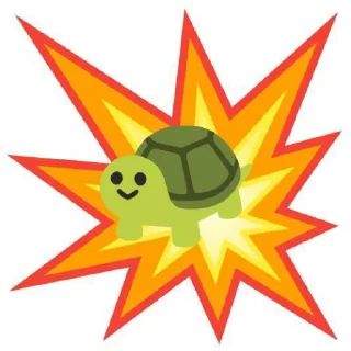 💥 emoji لاکپشت بی قرار Telegram sticker 23 of 66