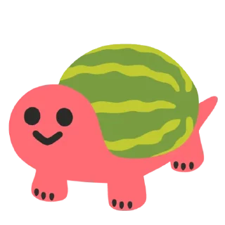 🍉 emoji لاکپشت بی قرار Telegram sticker 13 of 66
