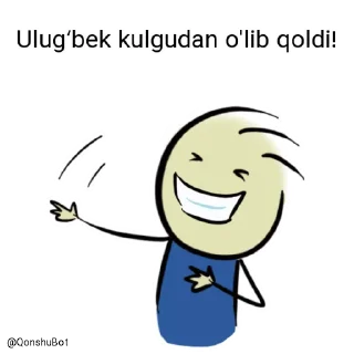 🤣 emoji Ulugʻbek @Qonshubot Telegram sticker 23 of 31
