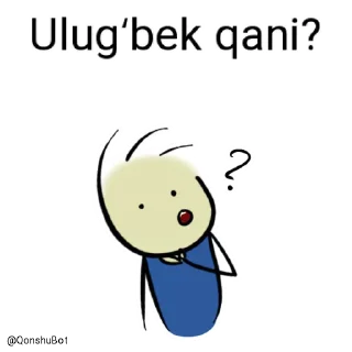 🤔 emoji Ulugʻbek @Qonshubot Telegram sticker 5 of 31