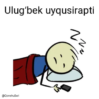 😴 emoji Ulugʻbek @Qonshubot Telegram sticker 17 of 31