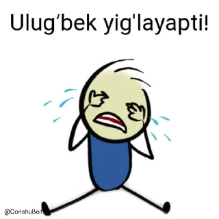 😭 emoji Ulugʻbek @Qonshubot Telegram sticker 14 of 31