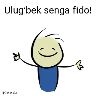 🤗 emoji Ulugʻbek @Qonshubot Telegram sticker 18 of 31