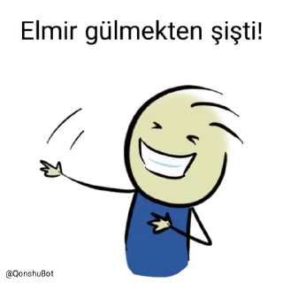 🤣 emoji Elmir @Qonshubot Telegram sticker 23 of 31