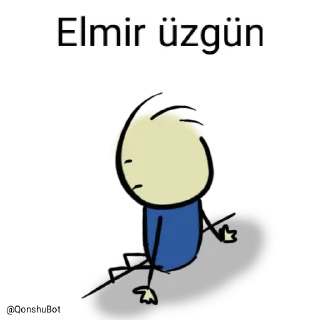 😓 emoji Elmir @Qonshubot Telegram sticker 11 of 31