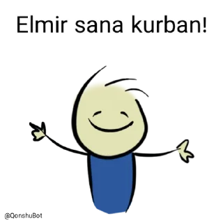 🤗 emoji Elmir @Qonshubot Telegram sticker 18 of 31