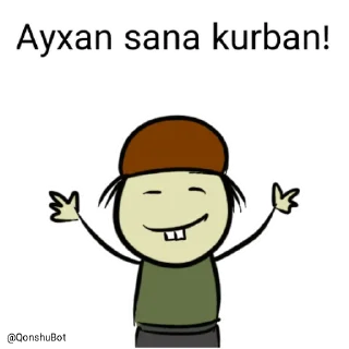 🤗 emoji Ayxan @Qonshubot Telegram sticker 18 of 31