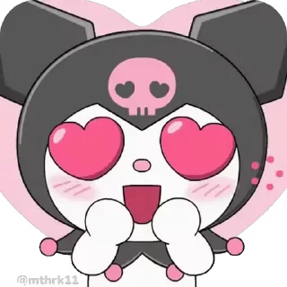 😍 emoji 𝐾𝑢𝑟𝑜 & 𝑀𝑒𝑙𝑜🌂 @MTHRK11 ⤶ Telegram sticker 22 of 110