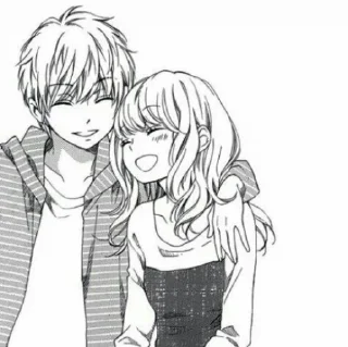 🖤 emoji B/W Manga love ~ @Stickerabad Telegram sticker 10 of 120