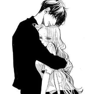 Sticker from B/W Manga love ~ @Stickerabad