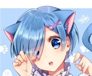 😼 emoji Резеро Рэм Telegram sticker 12 of 25