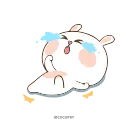 😭 emoji Marshmallow Couple2-@MochaStickers Telegram sticker 23 of 27