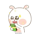 🤑 emoji Marshmallow Couple2-@MochaStickers Telegram sticker 24 of 27