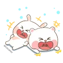 😂 emoji Marshmallow Couple2-@MochaStickers Telegram sticker 14 of 27