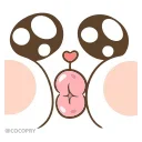😘 emoji Marshmallow Couple2-@MochaStickers Telegram sticker 13 of 27