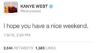 Sticker from Kanye Tweets