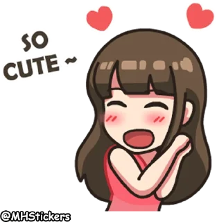 😍 emoji @MHStickers Ordinary Girl Telegram sticker 11 of 41