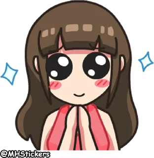 😍 emoji @MHStickers Ordinary Girl Telegram sticker 12 of 41