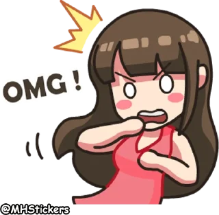 😱 emoji @MHStickers Ordinary Girl Telegram sticker 19 of 41