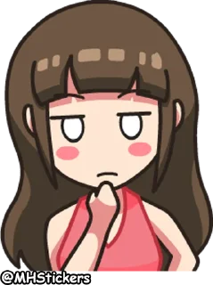 🤨 emoji @MHStickers Ordinary Girl Telegram sticker 10 of 41