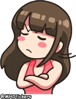 😑 emoji @MHStickers Ordinary Girl Telegram sticker 6 of 41