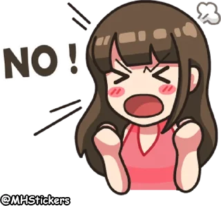😠 emoji @MHStickers Ordinary Girl Telegram sticker 4 of 41
