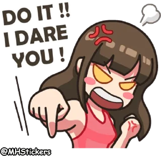 🤬 emoji @MHStickers Ordinary Girl Telegram sticker 16 of 41