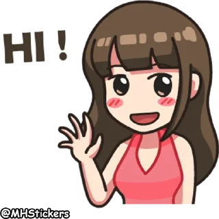 🙋‍♂️ emoji @MHStickers Ordinary Girl Telegram sticker 7 of 41