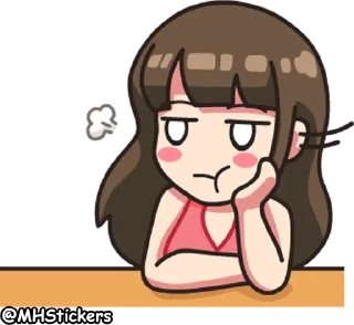 🙄 emoji @MHStickers Ordinary Girl Telegram sticker 8 of 41