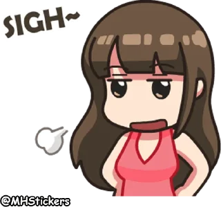 😮‍💨 emoji @MHStickers Ordinary Girl Telegram sticker 17 of 41
