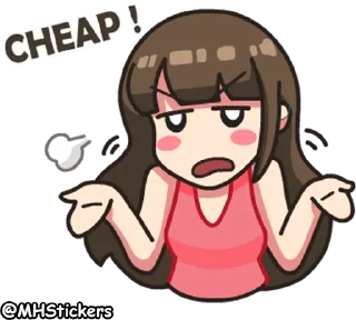 😒 emoji @MHStickers Ordinary Girl Telegram sticker 20 of 41