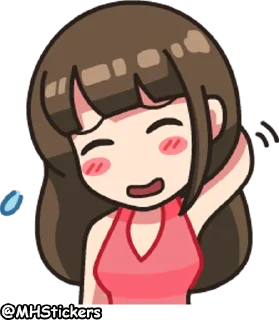 😅 emoji @MHStickers Ordinary Girl Telegram sticker 2 of 41