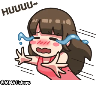 😭 emoji @MHStickers Ordinary Girl Telegram sticker 13 of 41
