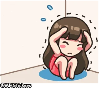 😣 emoji @MHStickers Ordinary Girl Telegram sticker 18 of 41