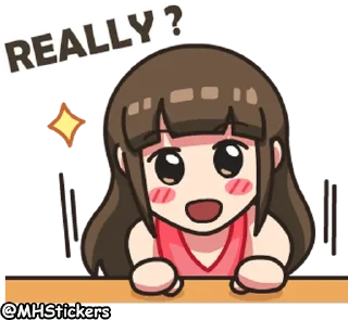 🤩 emoji @MHStickers Ordinary Girl Telegram sticker 22 of 41