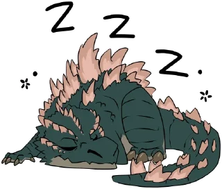 😴 emoji Godzilla Telegram sticker 19 of 22