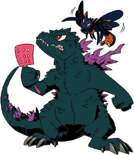🦟 emoji Godzilla Telegram sticker 14 of 22