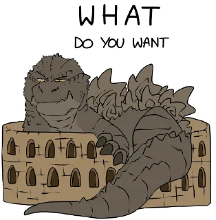 😑 emoji Godzilla Telegram sticker 21 of 22