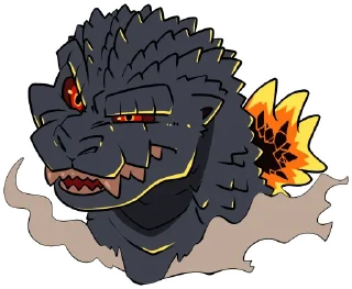 🤨 emoji Godzilla Telegram sticker 8 of 22